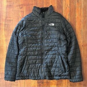 The North Face Gorpcore Outdoor Reversible Black Fleece Puffer Jacket Coat XS